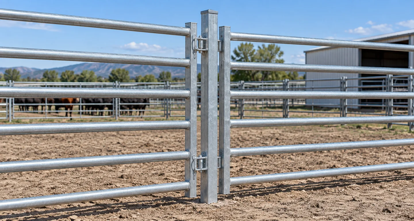 Stacked galvanized panels