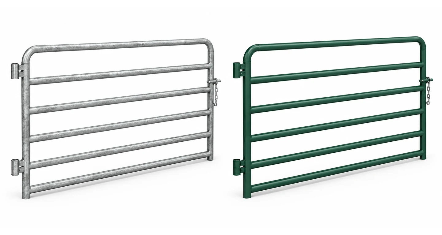 Green powder-coated 5-Rail Gate
