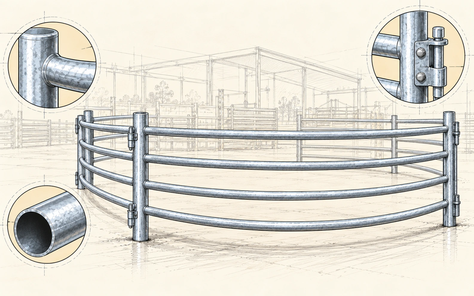 Custom Corral Panel Support