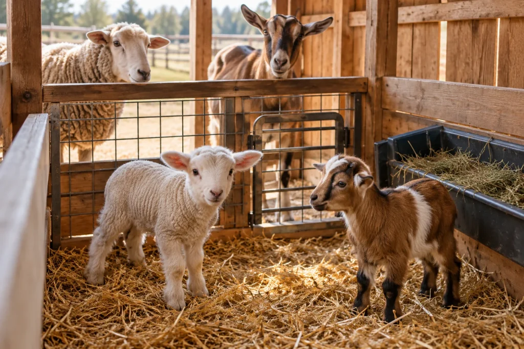 Creep Feeding Areas for Lambs and Goat Kids: A Panel and Access Checklist